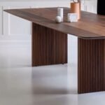 Odon Solid Wood 8-Seater Minimalist Dining Table - Image 6