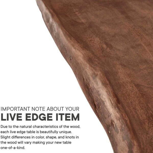 Paris Solid Wood Live Edge Dining Table - Image 8