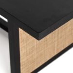 Clara Solid Wood Rattan Dining Table - Image 7
