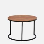 Kudo Solid Wood Nesting Coffee Table Set of 3 - Image 6