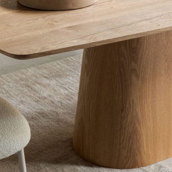 Kira Solid Wood Rectangular 6-8 Seater Dining Table - Image 4