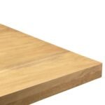 Pebble Solid Wood Dining Table with Metal Legs - Image 7