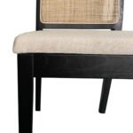 Ivory Solid Wood Rattan Dining Chair Set of 2 - Image 8