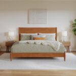 Ciko Mid-Century Solid Wood Platform Bed - Image 2