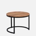 Kudo Solid Wood Nesting Coffee Table Set of 3 - Image 4