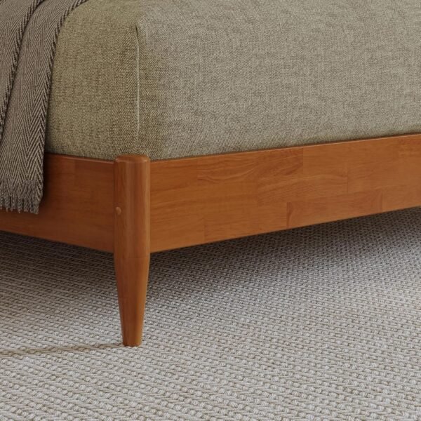Ciko Mid-Century Solid Wood Platform Bed - Image 4