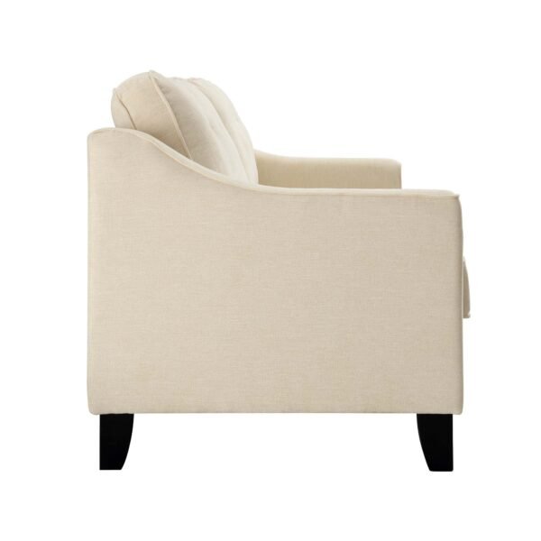 Waza Upholstered Fabric 3-Seater Slope Arm Sofa - Image 6