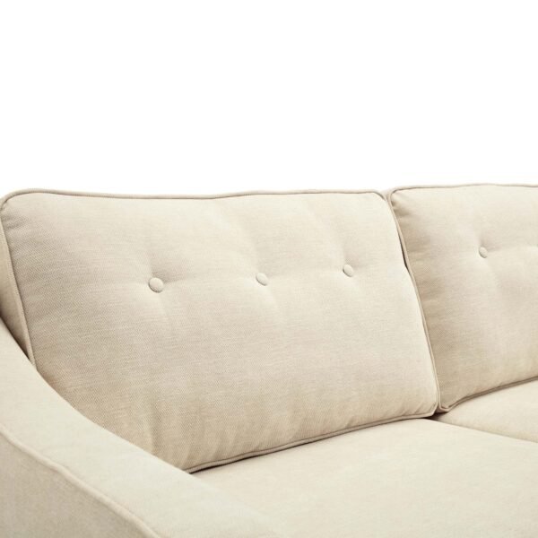 Waza Upholstered Fabric 3-Seater Slope Arm Sofa - Image 5