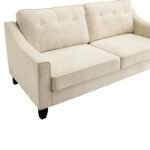 Waza Upholstered Fabric 3-Seater Slope Arm Sofa - Image 4