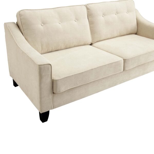 Waza Upholstered Fabric 3-Seater Slope Arm Sofa - Image 4