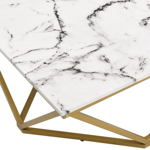 Gina Marble Metal Coffee Table - Image 6