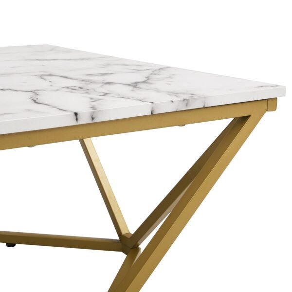 Gina Marble Metal Coffee Table - Image 7