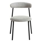 Dima Set of 2 Upholstered Metal Dining Chair - Image 2