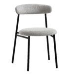 Dima Set of 2 Upholstered Metal Dining Chair - Image 3