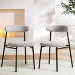 Dima Set of 2 Upholstered Metal Dining Chair