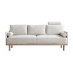 Mari Upholstered Fabric 3-Seater Sofa - Image 3