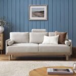 Mari Upholstered Fabric 3-Seater Sofa