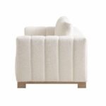 Dapi Beige Boucle 3-Seater Sofa With Wooden Base - Image 5