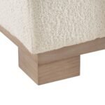 Dapi Beige Boucle 3-Seater Sofa With Wooden Base - Image 8