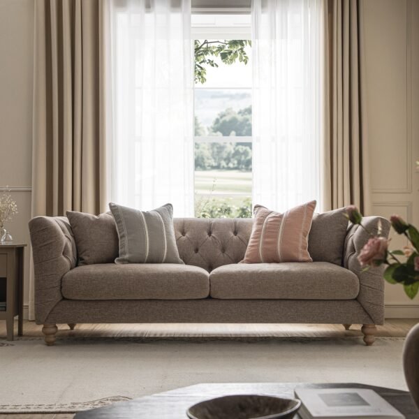 Lena 3-Seater Upholstered Sofa - Image 1