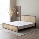 Zoka Classic Solid Wood Rattan Bed - Image 6