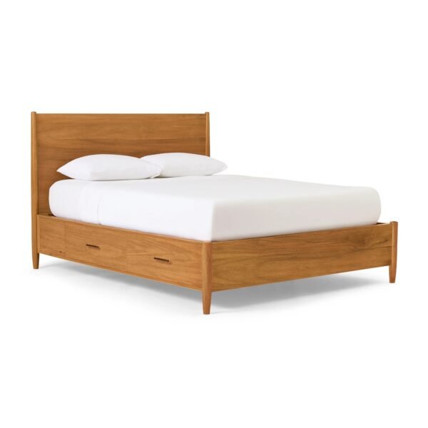 Deko Solid Wood Platform Bed with Storage - Image 2