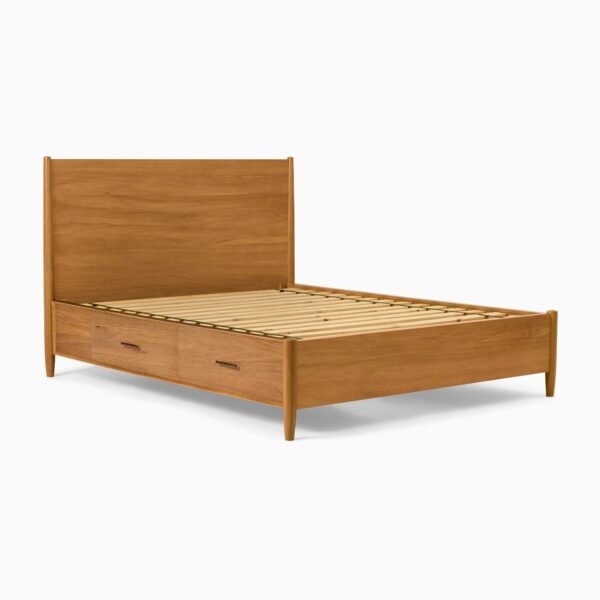 Deko Solid Wood Platform Bed with Storage - Image 7