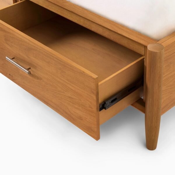 Deko Solid Wood Platform Bed with Storage - Image 6