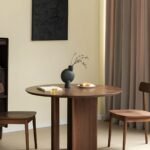 Fred Modern Round Solid Wood Dining Table - Image 3
