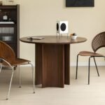 Fred Modern Round Solid Wood Dining Table - Image 2
