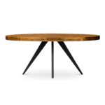 Kerq Solid Wood Oval Dining Table - Image 3