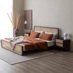 Zoka Classic Solid Wood Rattan Bed - Image 2