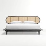 Kuro Solid Wood Rattan Platform Bed - Image 2