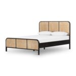 Sula Solid Wood Rattan Platform Bed - Image 3
