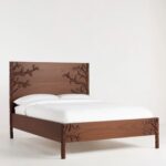Flora Solid Wood Hand Craved Platform Bed - Image 2