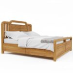 Siva Solid Wood Storage Platform Bed - Image 4