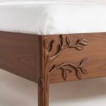 Flora Solid Wood Hand Craved Platform Bed - Image 6