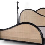 Evon Solid Wood Rattan Platform Bed - Image 5