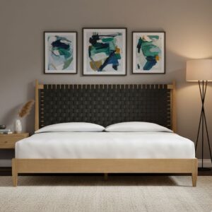 Tido Solid Wood Niwar Headboard Platform Bed