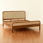 Hana Solid Wood Rattan Platform Bed - Image 3