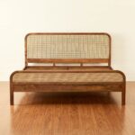 Hana Solid Wood Rattan Platform Bed - Image 2