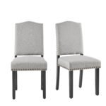 Diva Solid Wood Upholstered Dining Chair Set of 2 - Image 2