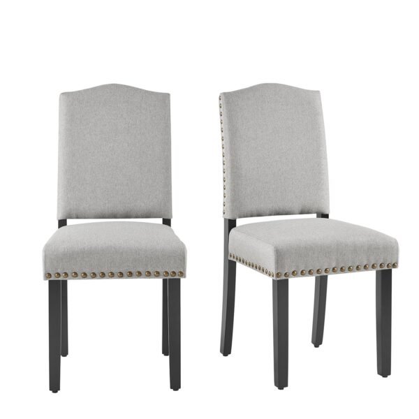 Diva Solid Wood Upholstered Dining Chair Set of 2 - Image 2
