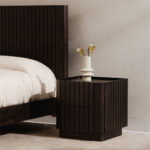Moka Solid Wood Fluted Platform Bed - Image 2