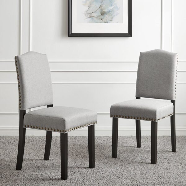 Diva Solid Wood Upholstered Dining Chair Set of 2 - Image 1