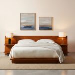Eden Solid Wood Platform Bed With Nightstands